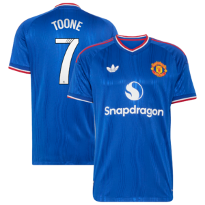 Manchester United adidas WSL Away Authentic Shirt 2026-27 with Toone 7 printing