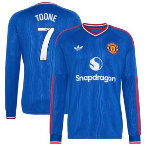 Manchester United adidas WSL Away Shirt 2026-27 - Long Sleeve with Toone 7 printing