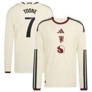 Manchester United adidas WSL Third Authentic Shirt 2026-27 - Long Sleeve with Toone 7 printing