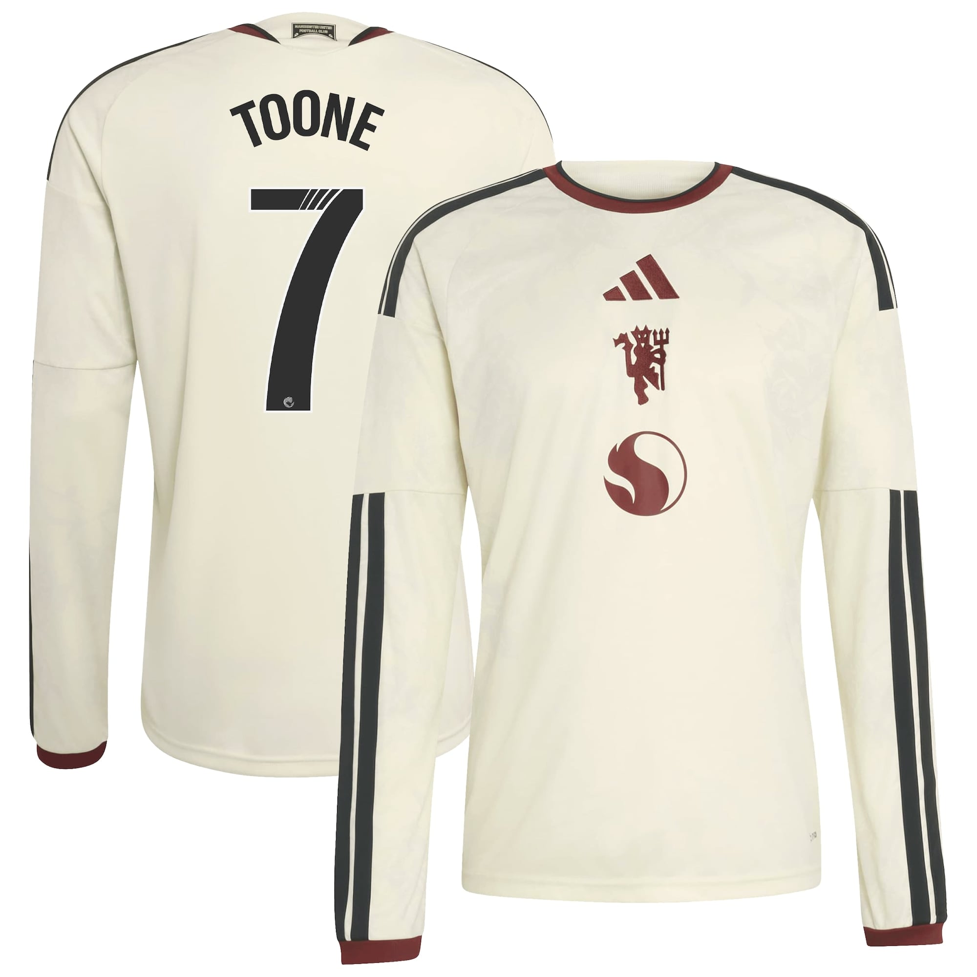 Manchester United adidas WSL Third Shirt 2026-27 - Long Sleeve with Toone 7 printing