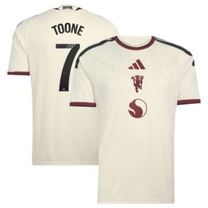 Manchester United adidas WSL Third Shirt 2026-27 with Toone 7 printing