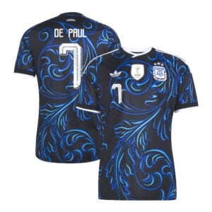 Argentina adidas Away Shirt 2026 with De Paul 7 printing