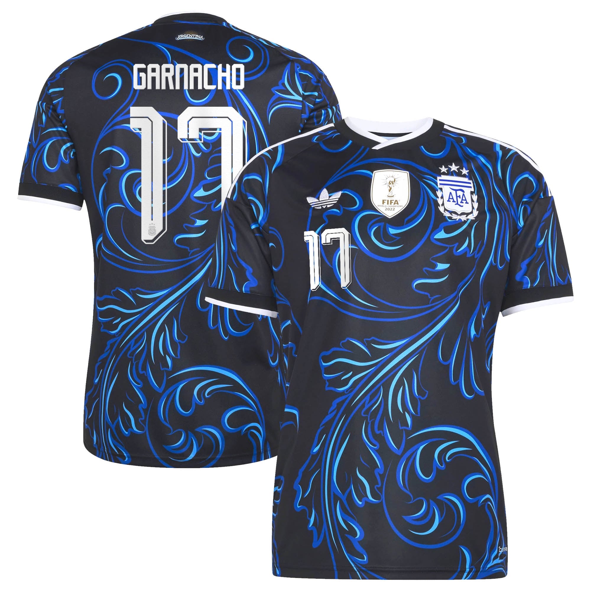 Argentina adidas Away Shirt 2026 with Garnacho 17 printing