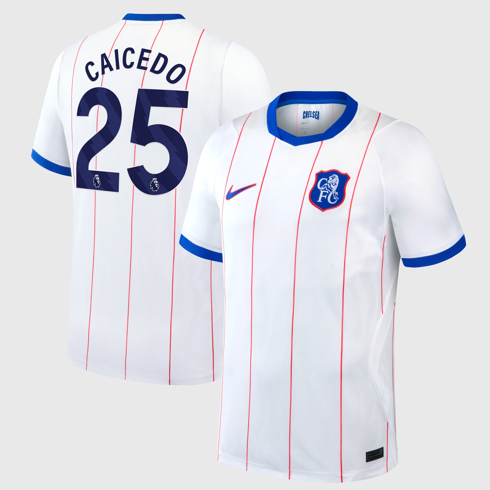 Chelsea Nike Third Stadium Shirt 2026-27 with Caicedo 25 printing