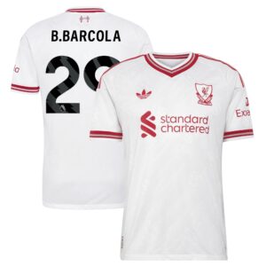 Liverpool adidas Away Authentic Shirt 2026-27 with B.Barcola 29 printing