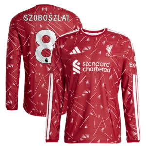 Liverpool adidas Home Authentic Shirt 2026-27 - Long sleeve with Szoboszlai 8 printing