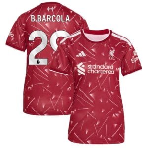 Liverpool adidas Home Shirt 2026-27 - Womens with B.Barcola 29 printing