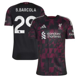 Liverpool adidas Third Shirt 2026-27 with B.Barcola 29 printing