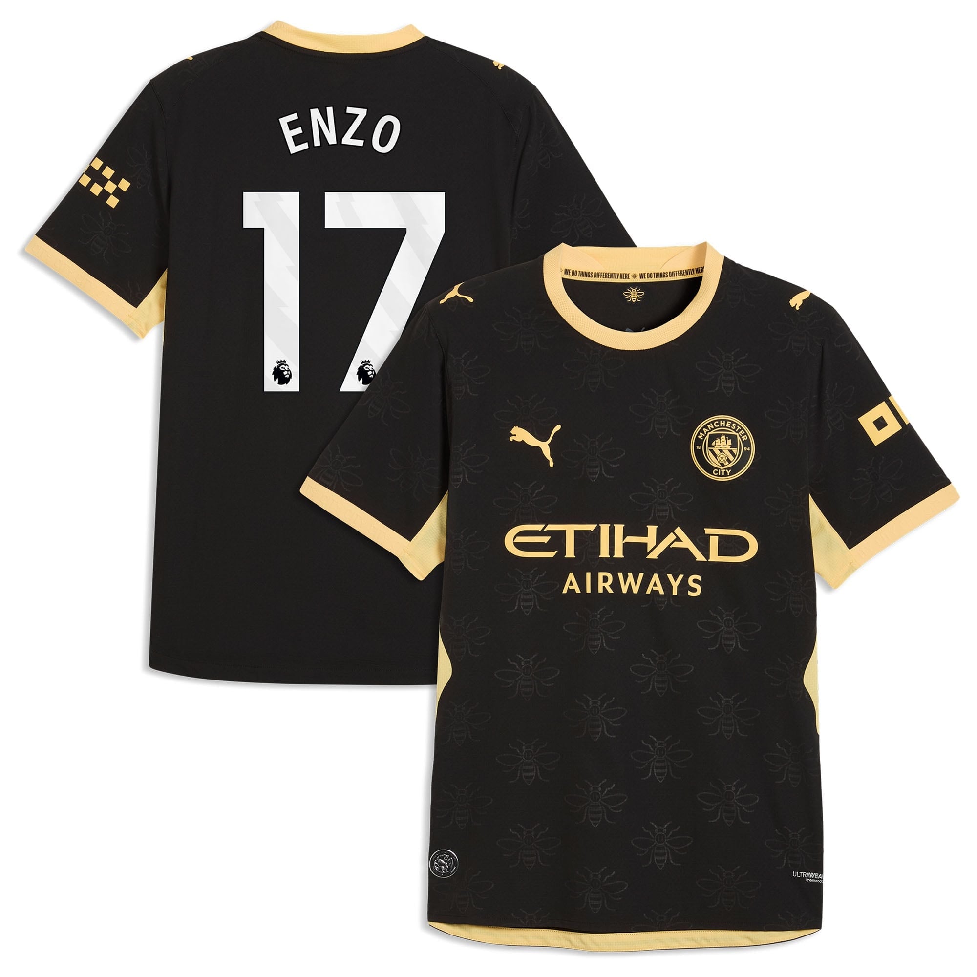 Manchester City Puma Authentic Away Shirt 2026-27 with Enzo 17 printing