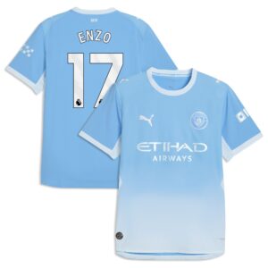 Manchester City Puma Authentic Home Shirt 2026-27 with Enzo 17 printing