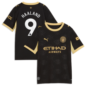 Manchester City Puma Away Shirt 2026-27 - Kids with Haaland 9 printing