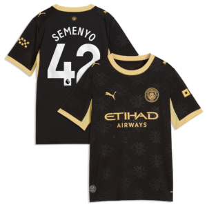 Manchester City Puma Away Shirt 2026-27 - Kids with Semenyo 42 printing