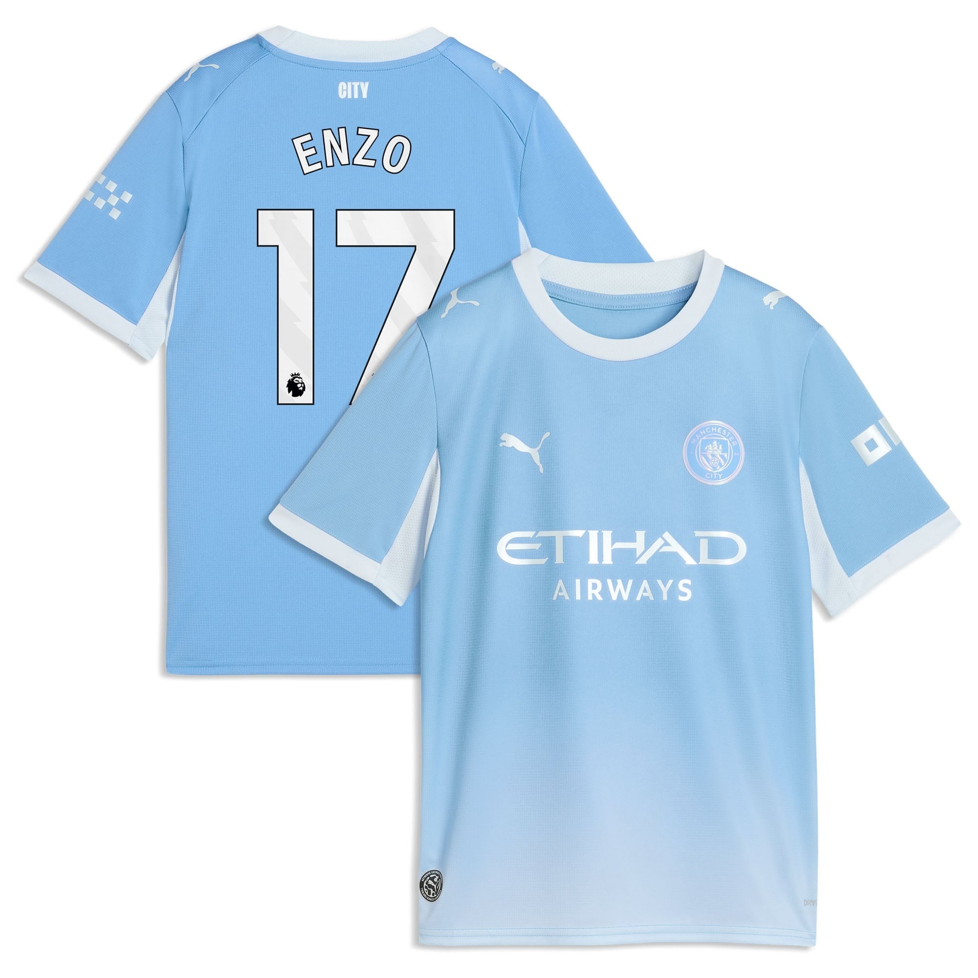 Manchester City Puma Home Shirt 2026-27 - Kids with Enzo 17 printing