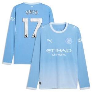Manchester City Puma Home Shirt 2026-27 - Long Sleeve with Enzo 17 printing