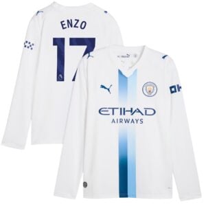 Manchester City Puma Third Shirt 2026-27 - Long Sleeve - Kids with Enzo 17 printing