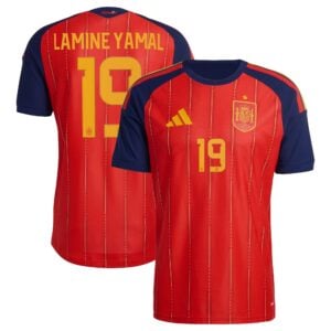 Spain adidas Authentic Home Shirt 2026 with Lamine Yamal 19 printing