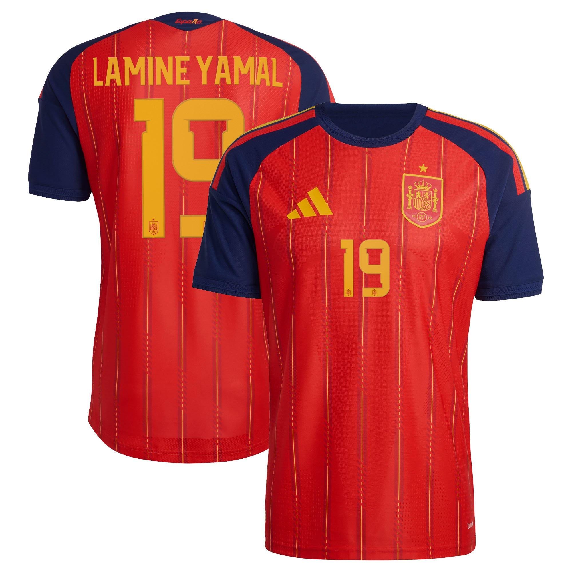 Spain adidas Authentic Home Shirt 2026 with Lamine Yamal 19 printing