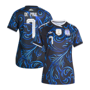 Argentina adidas Away Shirt 2026 - Womens with De Paul 7 printing