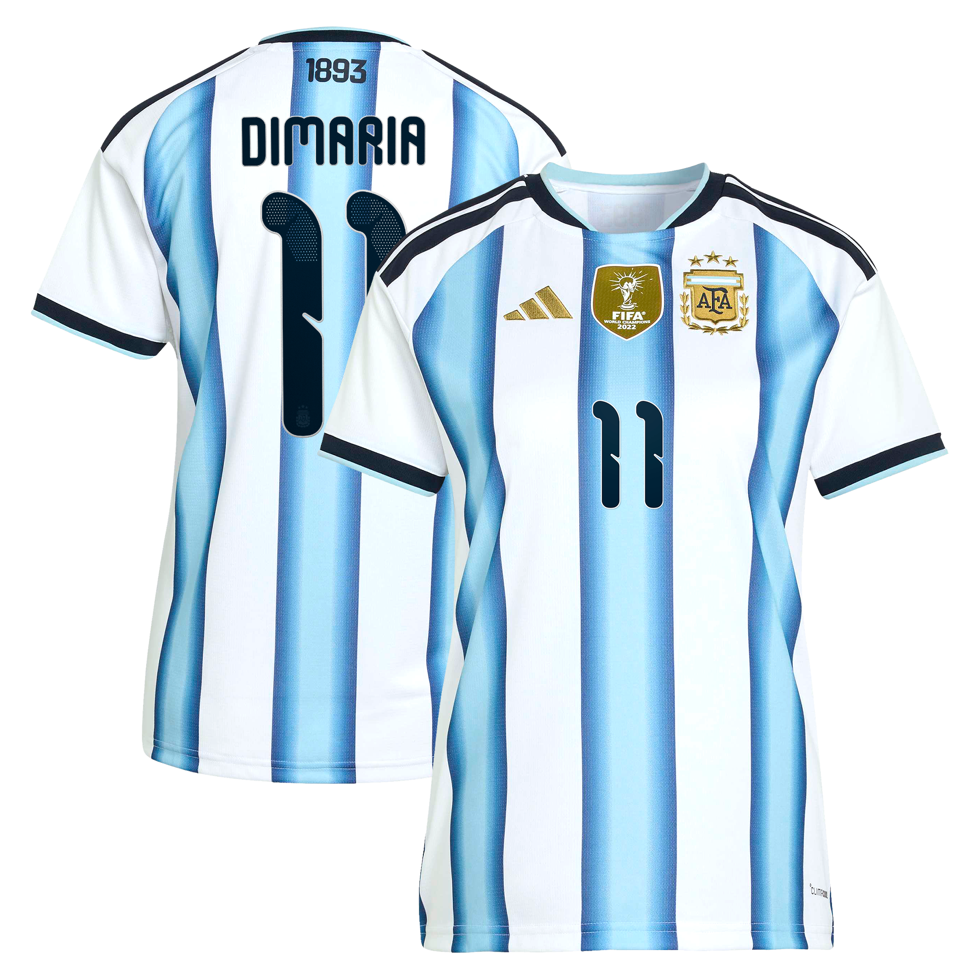 Argentina adidas Home Shirt 2026 - Womens with Di Maria 11 printing