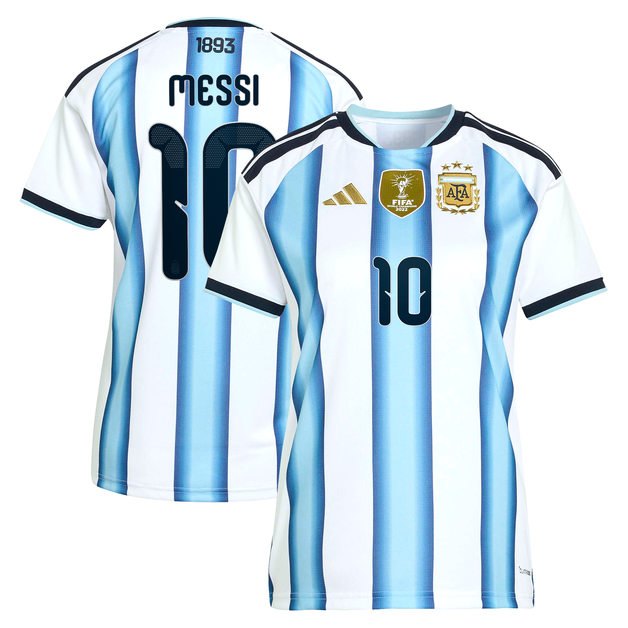Argentina adidas Home Shirt 2026 - Womens with Messi 10 printing