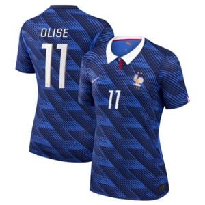 France Nike Home Aero-Fit Match Shirt 2026 - Womens with Olise 11 printing