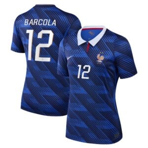 France Nike Home Stadium Shirt 2026 - Womens with Barcola 12 printing