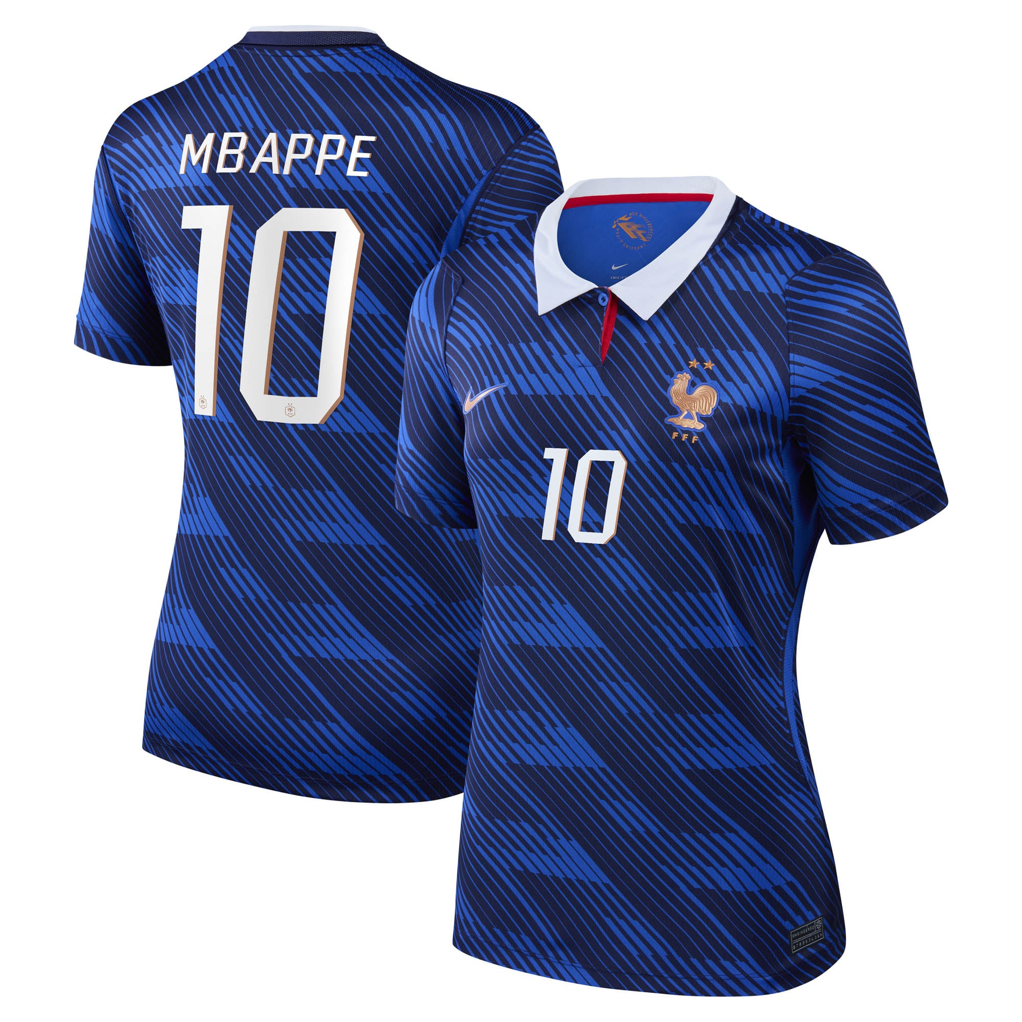 France Nike Home Stadium Shirt 2026 - Womens with Mbappe 10 printing